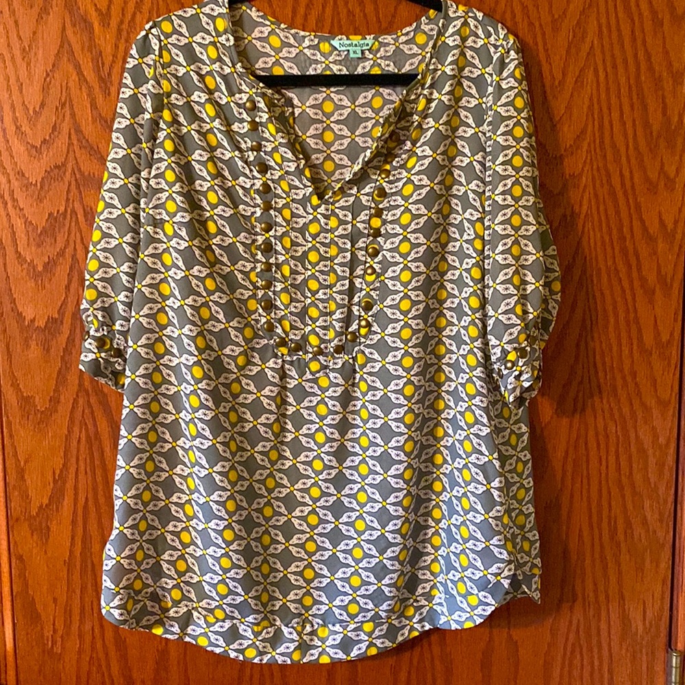 Nostalgia 3/4 Sleeve Blouse
